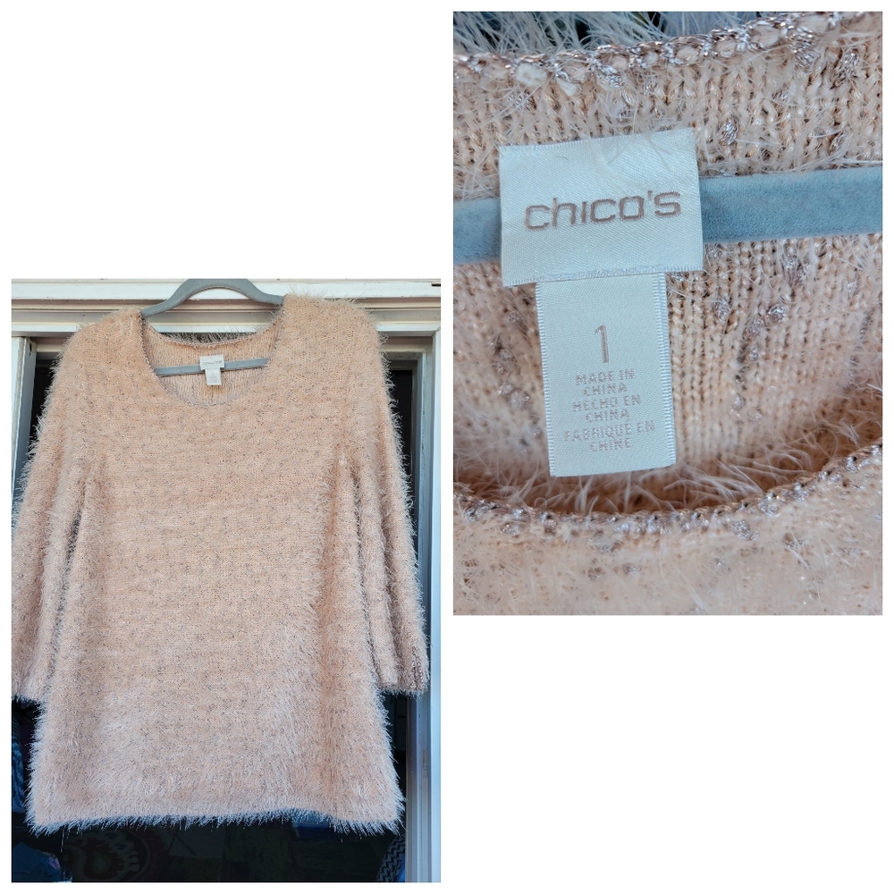 Chico's Eyelash Shine Sweater